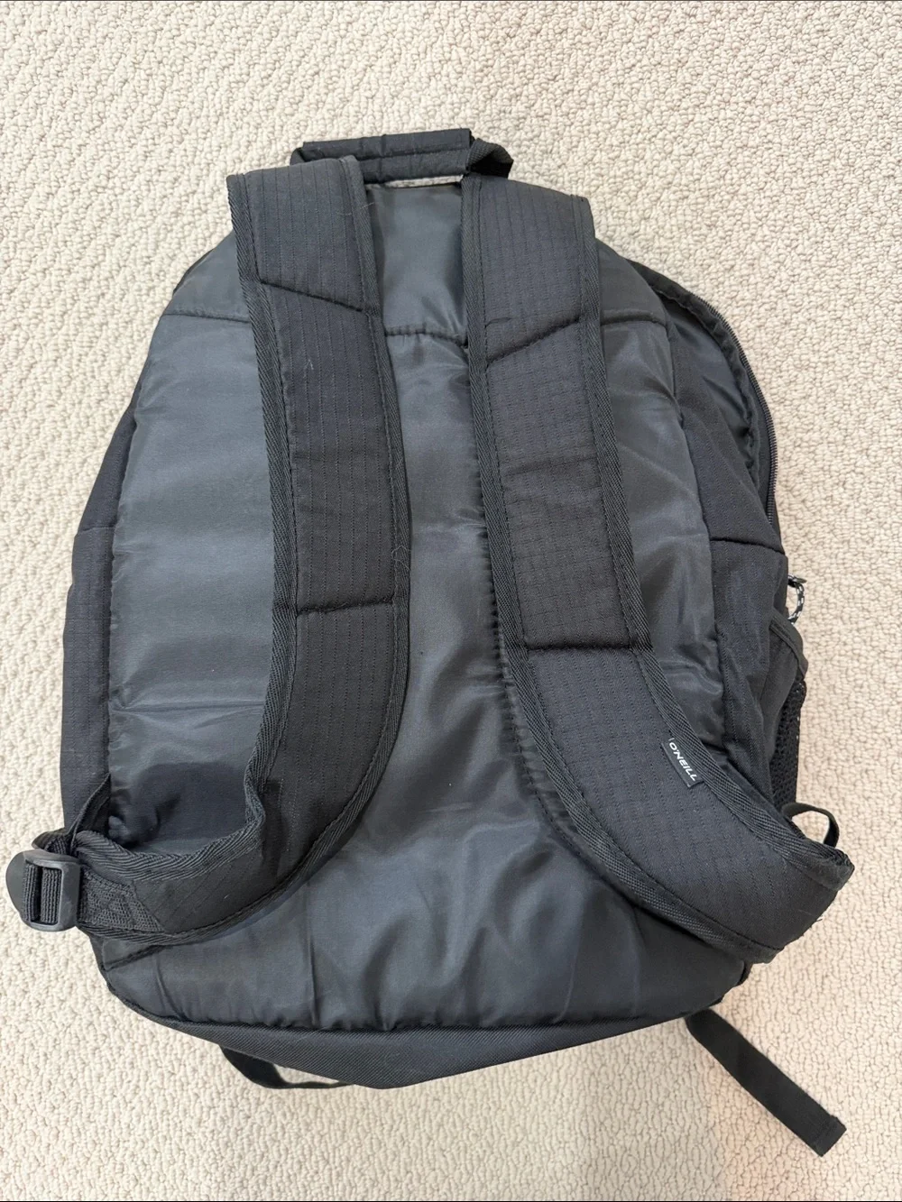 O'Neill Black Everyday Backpack with Front Zip Pocket